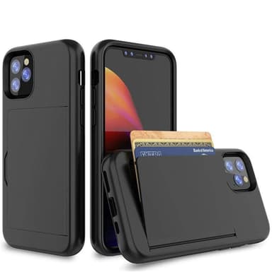 iPhone 11 Pro skal med kortfack Svart
