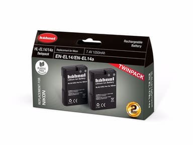 Hähnel Nikon HL-EL14 / 14a digitalkamera batteri twin-pack