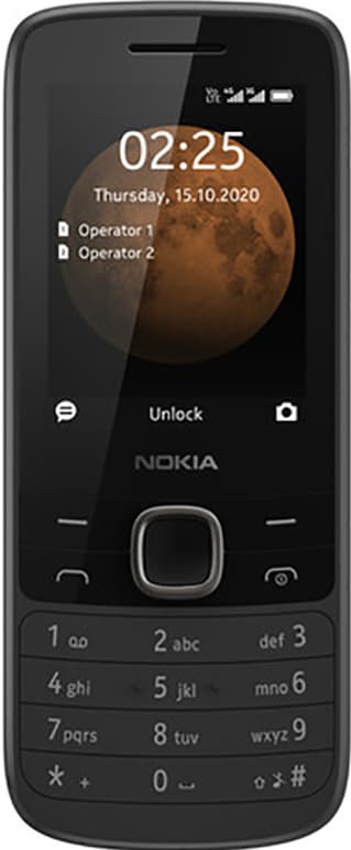 Nokia 225 4G mobiltelefon (svart)