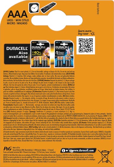 Duracell Simply AAA alkaliska batterier 8-pack