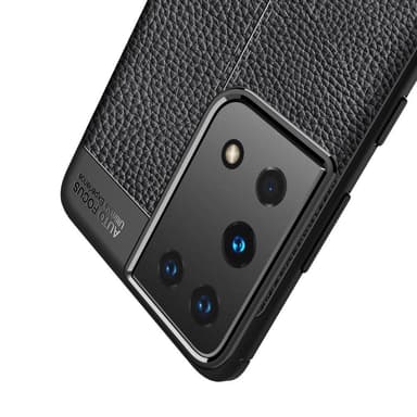 Samsung Galaxy S21 Ultra TPU-skal Litchi Grain - Svart