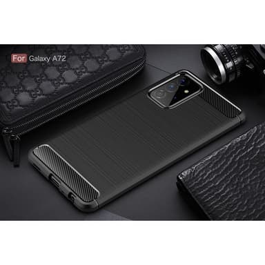 Samsung Galaxy A72 5G Karbon fiber Texture  Skal - Svart