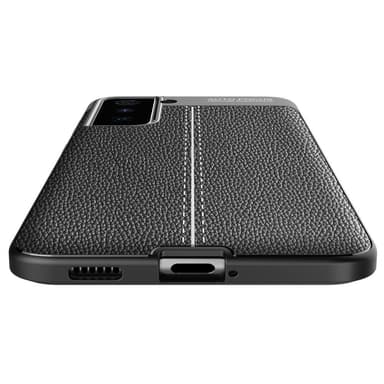Samsung Galaxy S21+ (Plus) TPU-skal Litchi Grain - Svart