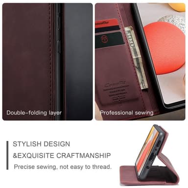 CASEME Plånboksfodral Samsung Galaxy S21+ (Plus) - VinRöd