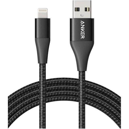 Anker PowerLine Plus USB-A till Lightning-kabel 0.9m (svart)