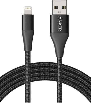 Anker PowerLine Plus USB-A till Lightning-kabel 0.9m (svart)