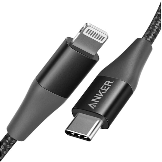 Anker PowerLine Plus USB-C- till Lightning-kabel 0.9m (svart)