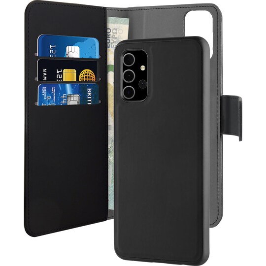 Puro 2-i-1 plånboksfodral för Samsung Galaxy A32 5G (svart)