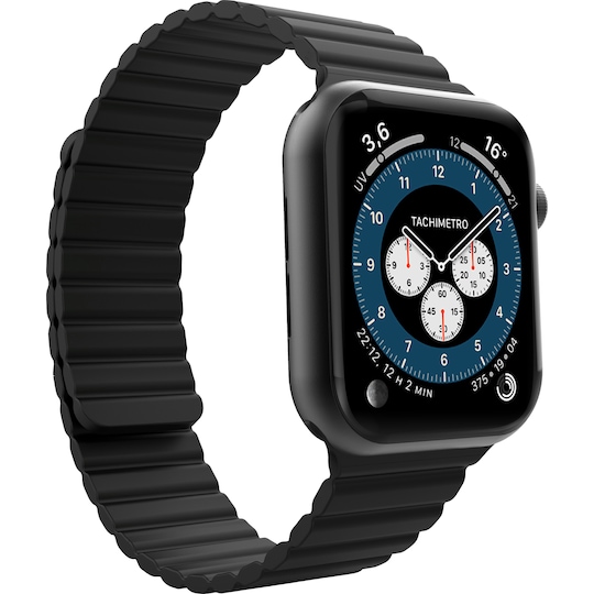 Puro Icon Linj sportband i silikon för Apple Watch 42-45mm (svart)