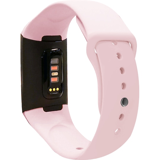 Puro Icon sportband i silikon för Fitbit Charge 4/3 (rosé)