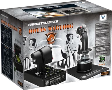Thrustmaster Hotas Warthog PC gasreglage och joystick