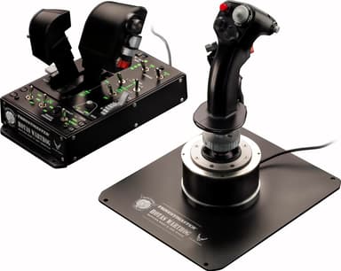Thrustmaster Hotas Warthog PC gasreglage och joystick