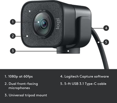 Logitech StreamCam kamera (grafit)