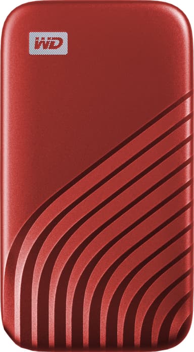 WD My Passport portabel SSD 1 TB (röd)