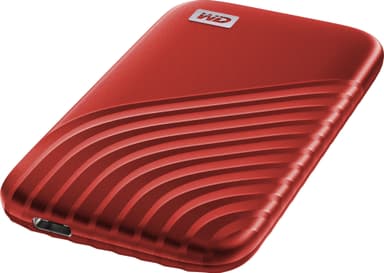 WD My Passport portabel SSD 2 TB (röd)