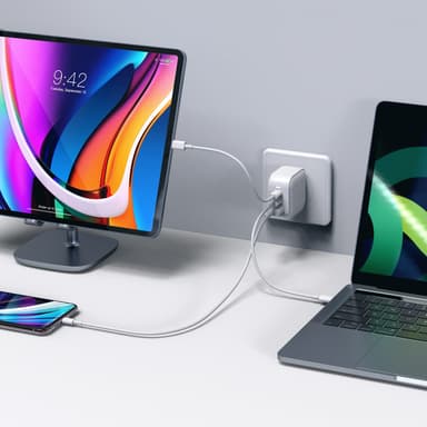 Hyper HyperJuice 66W USB-C laddare (vit)
