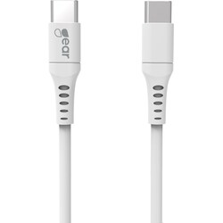 Gear USB-C till USB-C 2.0 kabel 2m (vit)