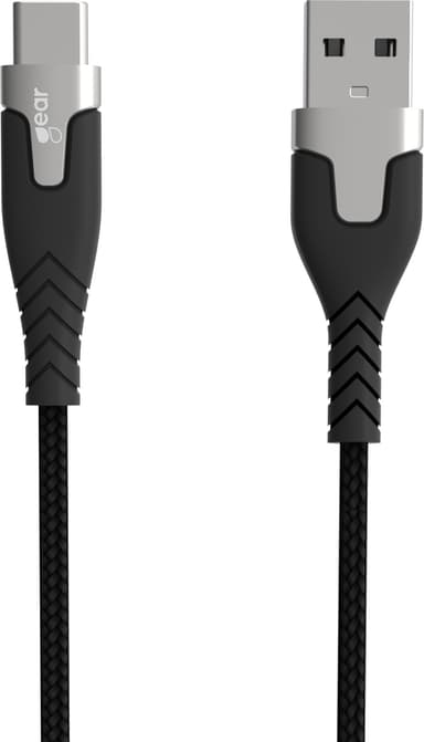 Gear USB-A till USB-C 2.0 Pro class kabel 1.5m (svart)