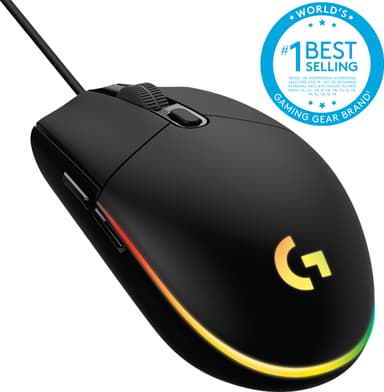 Logitech G203 Lightsync gaming mus (svart)