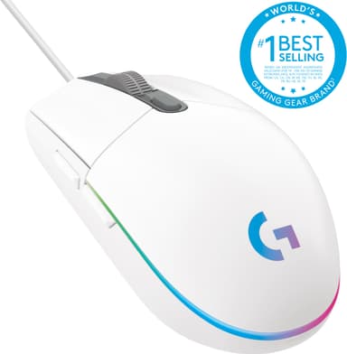 Logitech G203 Lightsync gaming mus (vit)