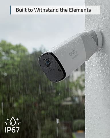 Eufy Cam 2 Pro trådlös 2K QHD Smart tilläggskamera (vit)