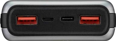 Sandstrøm 20,000mAh powerbank med strömförsörjning och QC (grå)