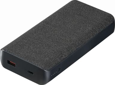 Sandstrøm 20,000mAh powerbank med strömförsörjning och QC (svart)