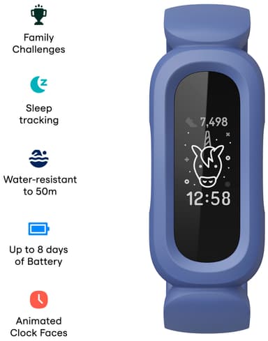 Fitbit Ace 3 aktivitetsarmband för barn (blå/grön)