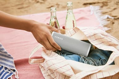 Sonos Roam bärbar trådlös högtalare (lunar white)