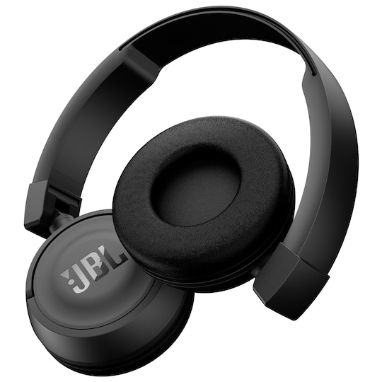 JBL T450BK trådlösa on-ear hörlurar (svart)