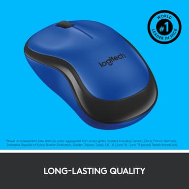 Logitech M220 Silent trådlös mus (blå)