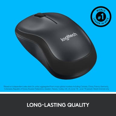 Logitech M220 Silent trådlös mus (svart)