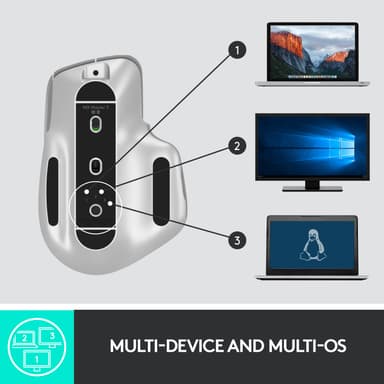 Logitech MX Master 3 trådlöst mus (grå)