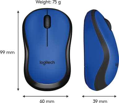 Logitech M220 Silent trådlös mus (blå)