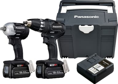 Panasonic EYC232LJ2G 18V borrmaskin/skruvdragare+mutterdragare paket