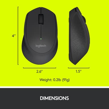 Logitech M280 trådlös mus (svart)