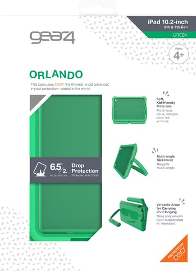 Gear4 D3O Orlando iPad 10.2 fodral för barn (grönt)