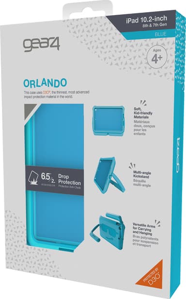 Gear4 D3O Orlando iPad 10.2 fodral för barn (blått)