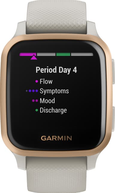Garmin Venu Sq Music Edition smartwatch (rose light sand)
