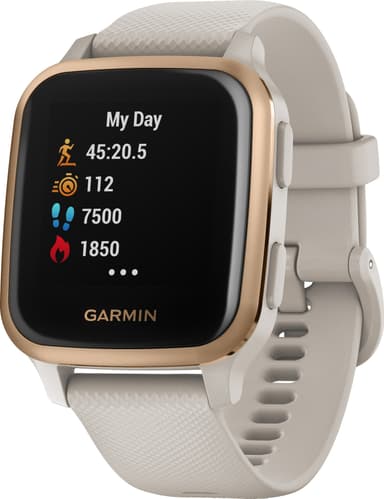 Garmin Venu Sq Music Edition smartwatch (rose light sand)