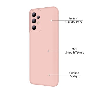 Samsung Galaxy A52 | A52 5G Flytande silikonskydd mobilskal- Pink