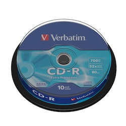 Verbatim spindel CD-R 52x, 10-pack