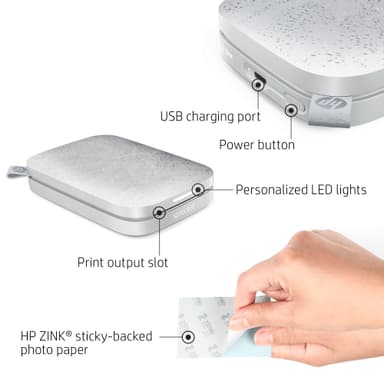 HP Sprocket Luna smartphoneskrivare (vit)