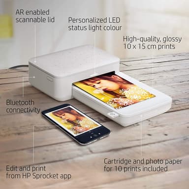 HP Sprocket Studio smartphoneskrivare (vit)