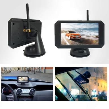 NÖRDIC Trådlös 2,4G backkamera med 5tum LCD monitor 1080p waterproof IP68 Night Vision