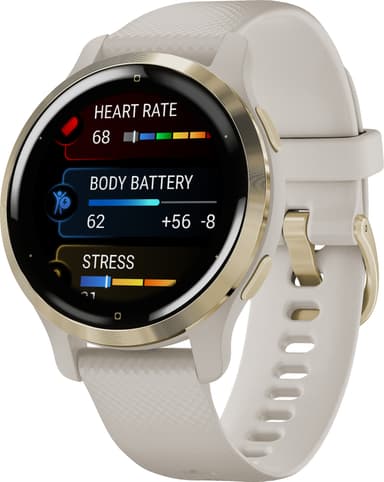 Garmin Venu 2S GPS smartwatch (light gold/light sand)