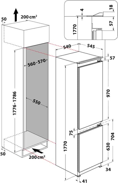 Whirlpool Kyl/Frys ART66001 (integrerad)