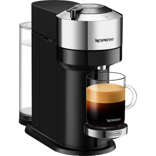 NESPRESSO® Vertuo Next kaffemaskin av DeLonghi Bundle, Pure Chrome