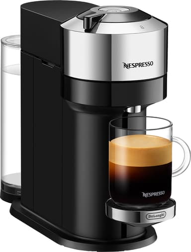 NESPRESSO® Vertuo Next kaffemaskin av DeLonghi Bundle, Pure Chrome