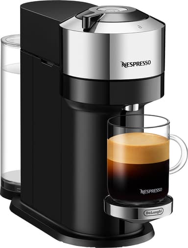 NESPRESSO® Vertuo Next kaffemaskin av DeLonghi Bundle, Pure Chrome